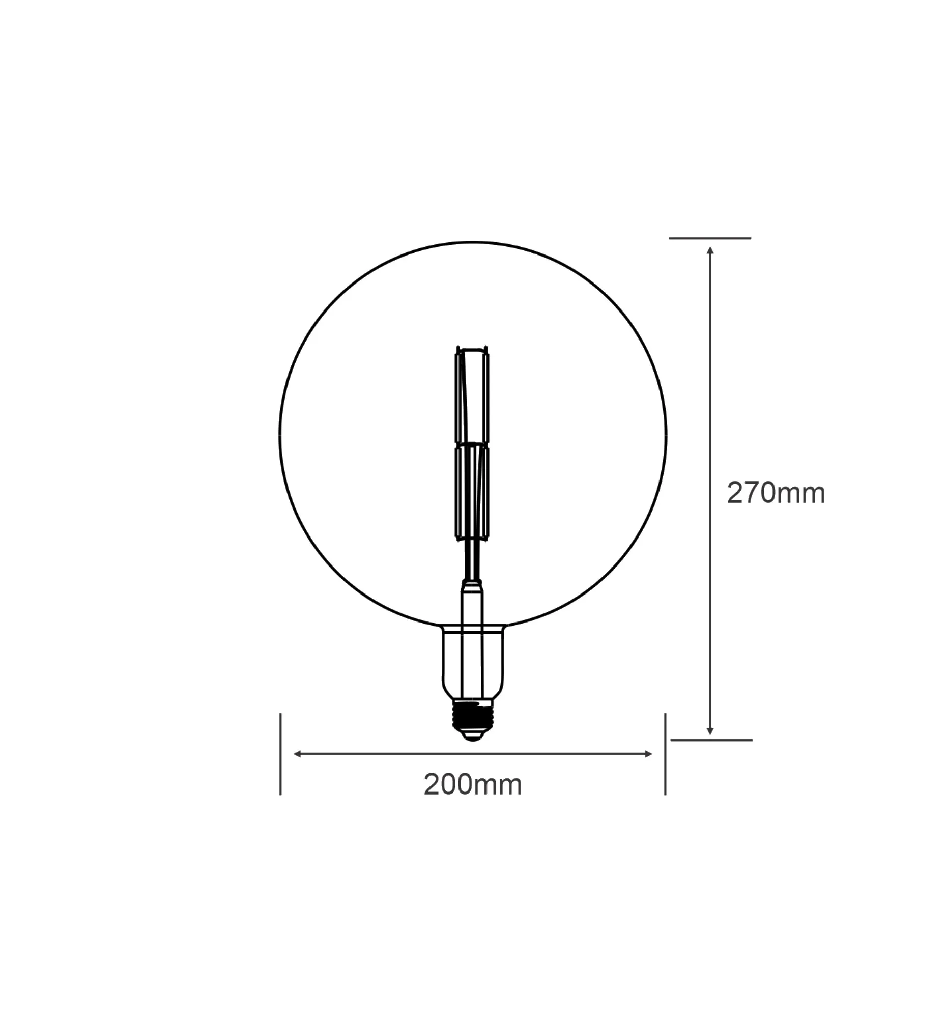 Classic Style LED Type E E27 Dimmable 4W 2100K 200lm 4300112  Luxram Classic Style